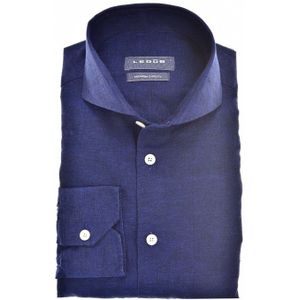 Ledub modern fit overhemd, donkerblauw