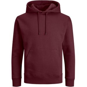 JACK & JONES Star basic sweat hood regular fit, heren hoodie katoenmengsel met capuchon, bordeauxrood
