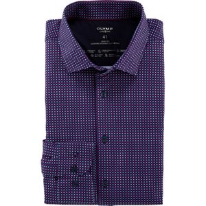 OLYMP 24/7 Level 5 body fit overhemd, tricot, fuchsia dessin