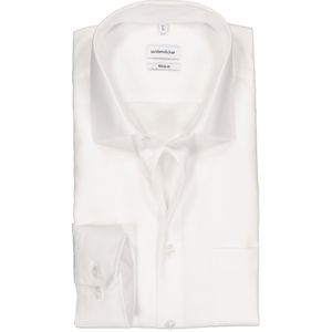 Seidensticker regular fit overhemd, mouwlengte 7, wit 47