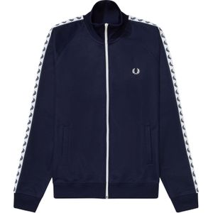 Fred Perry Taped Tricot Track Jacket J6231, heren trainingsjack, marine -  Maat: XL