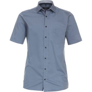 CASA MODA - Modern Fit - Overhemd - Blauw - Korte Mouw - Strijkvrij