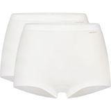 TEN CATE Basics women shorts (2-pack), dames Shorts middelhoge taille, wit -  Maat: M