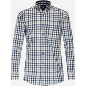 3 voor 99 | Redmond comfort fit overhemd, popeline, groen geruit