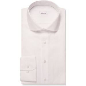 Seidensticker slim fit overhemd, popeline, wit geruit