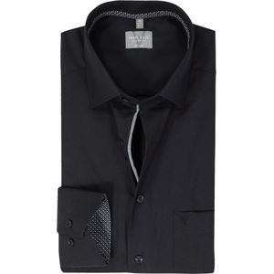 MARVELIS comfort fit overhemd, popeline, zwart