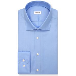 Seidensticker shaped fit overhemd, popeline, blauw