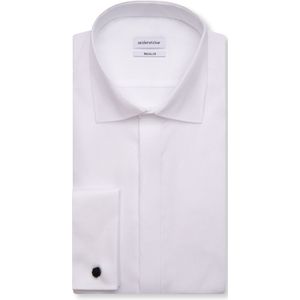 Seidensticker - Gala Uni - Smokingoverhemd - Wit - Lange Mouwen - Kentkraag