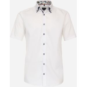VENTI modern fit overhemd, korte mouw, twill, wit 48