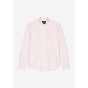 Marc O'Polo regular fit heren overhemd, structuur, framboos roze gestreept 37/38