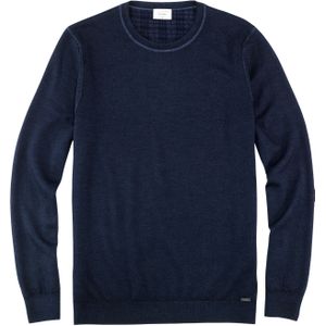 OLYMP Casual modern fit pullover wolmengsel, marineblauw -  Maat: S