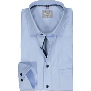 MARVELIS comfort fit overhemd, structuur, lichtblauw