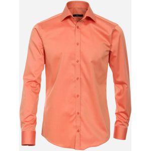 VENTI body fit overhemd, twill, oranje 44