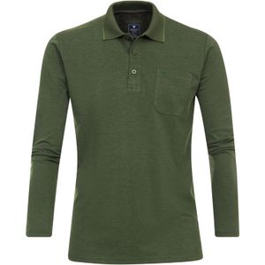 Redmond regular fit polo lange mouw, jersey, groen
