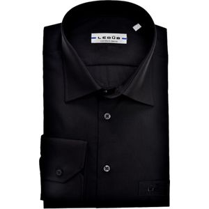 Ledub regular fit overhemd, zwart 47