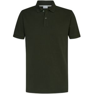 Profuomo slim fit heren polo, army groen -  Maat: L