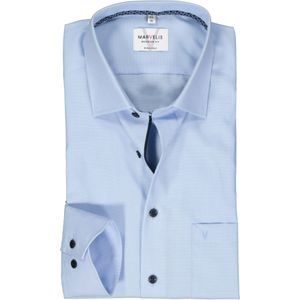 MARVELIS modern fit overhemd, mouwlengte 7, structuur, lichtblauw 45