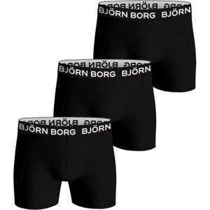 Bjorn Borg Bamboo Cotton Blend boxers, heren boxers normale lengte (3-pack), zwart, zwart, zwart