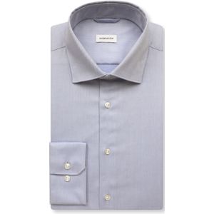 Seidensticker shaped fit overhemd, popeline, blauw