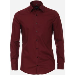 VENTI body fit overhemd, popeline, rood