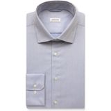 Seidensticker slim fit overhemd, mouwlengte 7, popeline, blauw