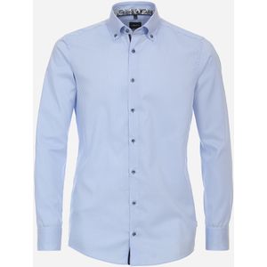 VENTI modern fit overhemd, dobby, blauw geruit 44