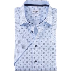 OLYMP Tendenz modern fit overhemd, korte mouw, popeline, bleu dessin