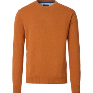 Redmond heren trui katoen, O-hals, beige (middeldik)