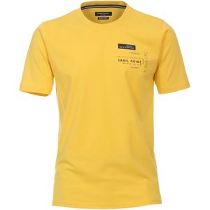 CASA MODA comfort fit heren T-shirt, geel -  Maat: 6XL