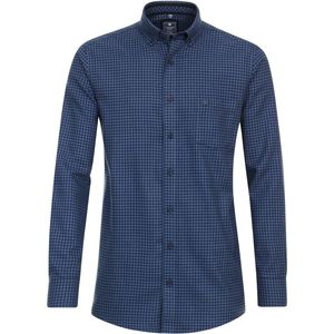 3 voor 99 | Redmond comfort fit overhemd, popeline, blauw geruit