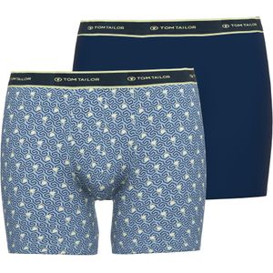 TOM TAILOR heren boxer normale lengte (2-pack), lichtblauw dessin