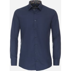 VENTI modern fit overhemd, structuur, blauw 45