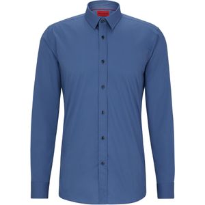 HUGO Elisha slim fit overhemd, popeline, blauw