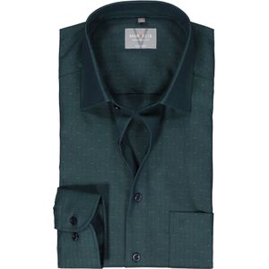 MARVELIS comfort fit overhemd, herringbone, groen 46