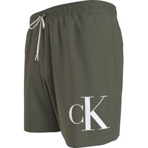 Calvin Klein Medium Drawstring swimshort, heren zwembroek, olijfgroen