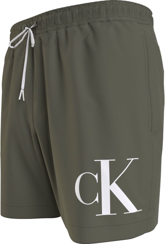 Calvin Klein - Medium Drawstring - Zwembroek - Olijfgroen