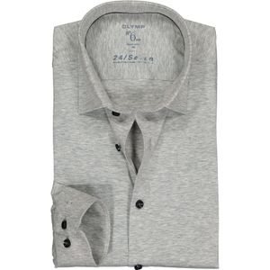 OLYMP No. Six 24/Seven super slim fit overhemd, tricot, grijs 39