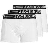 Jack & Jones heren boxers Sense trunks (3-pack), wit -  Maat: M