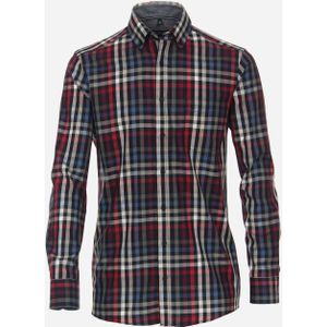 CASA MODA Sport comfort fit overhemd, twill, rood geruit 49/50