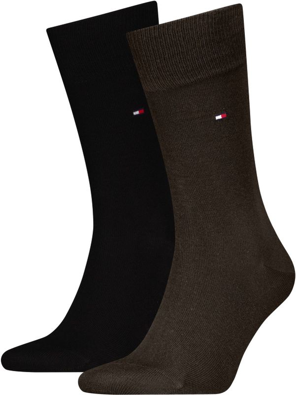 Tommy Hilfiger Sock Classic (2-pack), heren sokken, koffie bruin