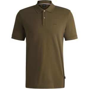 BOSS - Pallas - Polo - Groen - 100% Katoen - Korte Mouwen