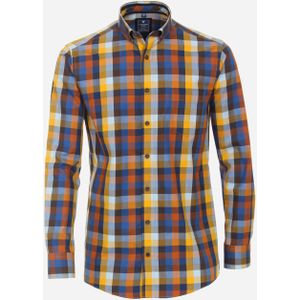 3 voor 99 | Redmond modern fit overhemd, popeline, geel geruit 43/44