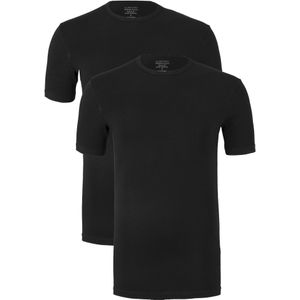 Claesen's Basics T-shirts (2-pack), heren T-shirts O-hals, zwart -  Maat: L