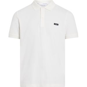 Calvin Klein Thermo Tech Pique Slim Polo, heren poloshirt, off white - Maat: S
