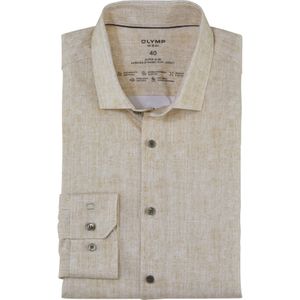 OLYMP 24/7 No. 6 Six super slim fit overhemd, tricot, messing