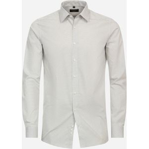 3 voor 99 | Redmond slim fit overhemd, popeline, grijs dessin 43/44