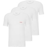 HUGO T-shirts regular fit (3-pack), heren T-shirts O-hals, wit -  Maat: M