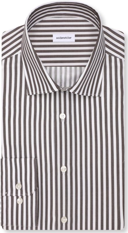 Seidensticker - 143550 - Chemise - Bruin - Man - Lange Mouwen