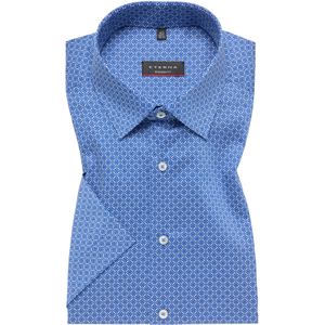 ETERNA modern fit overhemd korte mouw overhemd, twill, blauw dessin 46