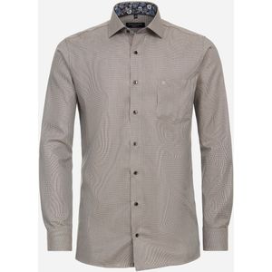 CASA MODA modern fit overhemd, structuur, bruin 46